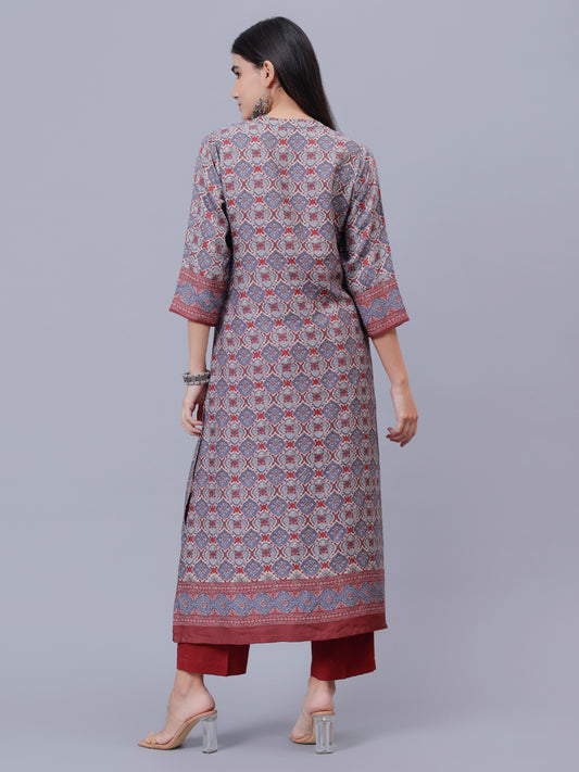 Grey Modal A-Line Kurta