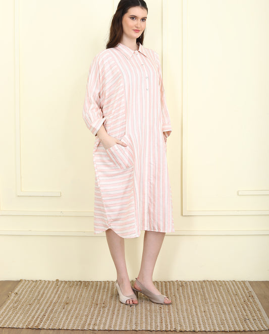 Candy Stripe Pink Balloon Dress UCD25020