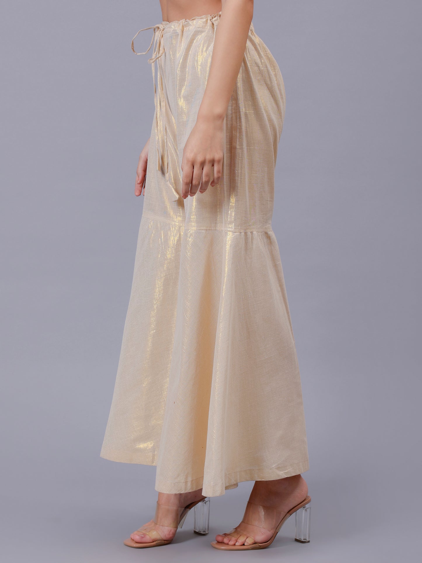 Salmon Pink A-Line Kurta And Gagra UCK22199