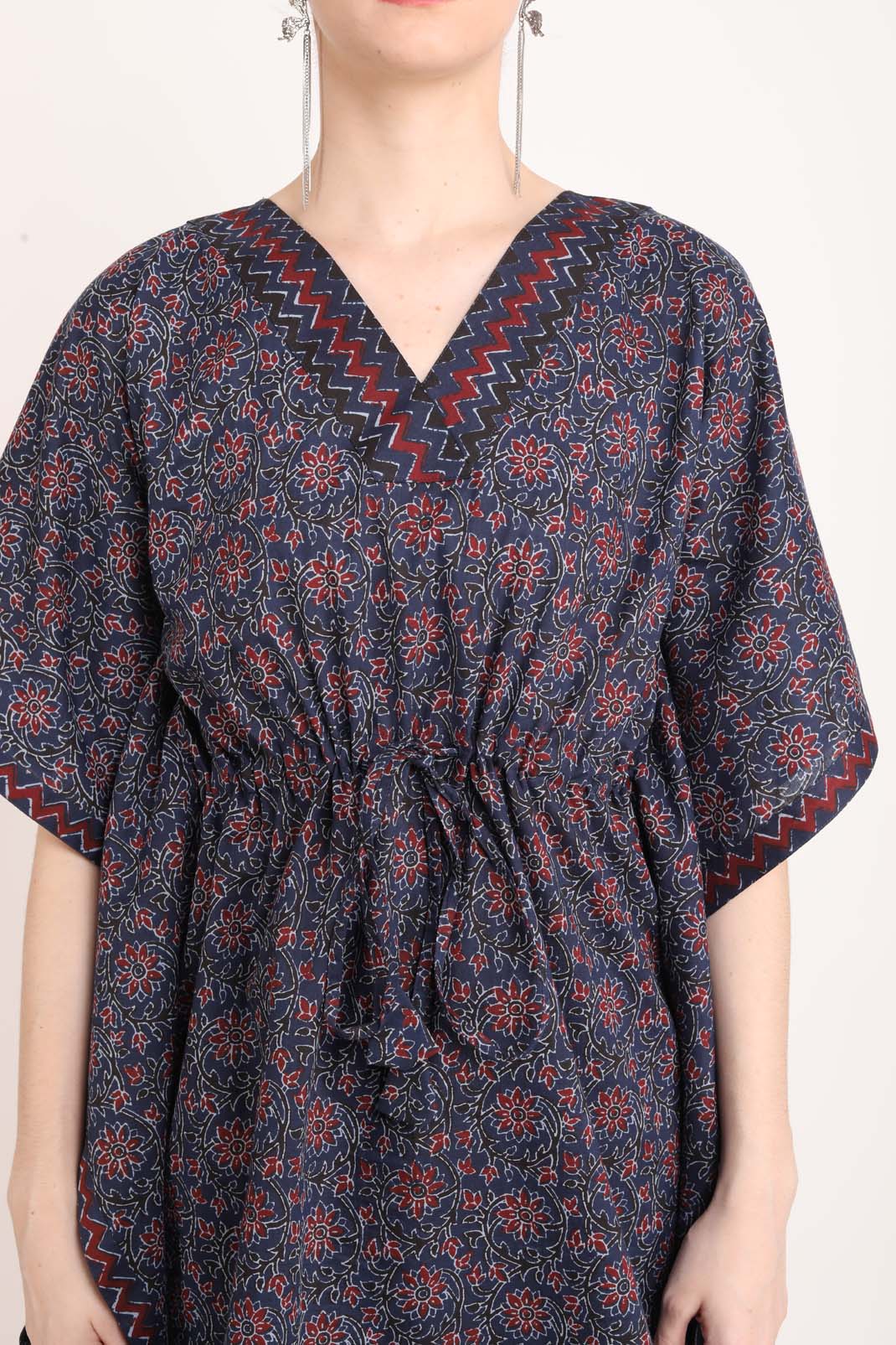 Ajrakh Print Kaftan Cotton Coord Set UCEN22168