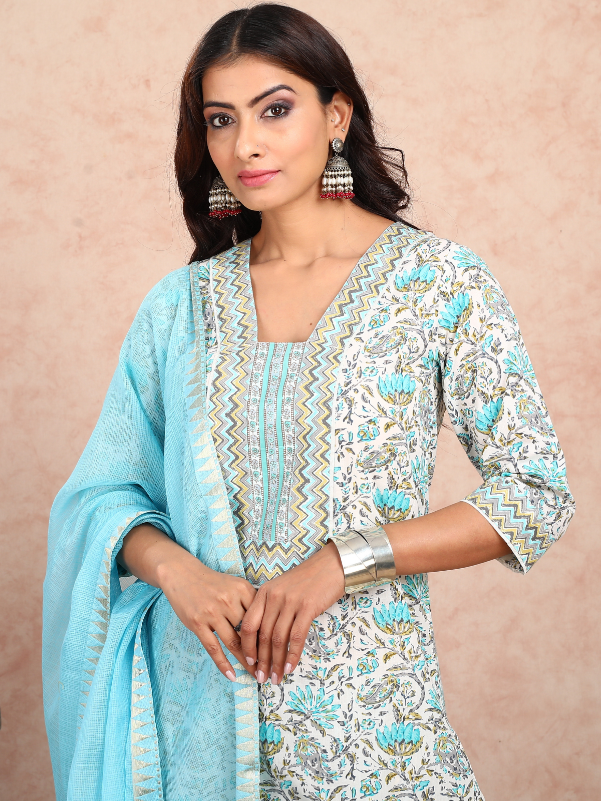 Phirozi Floral A-line Kurta UCK22127