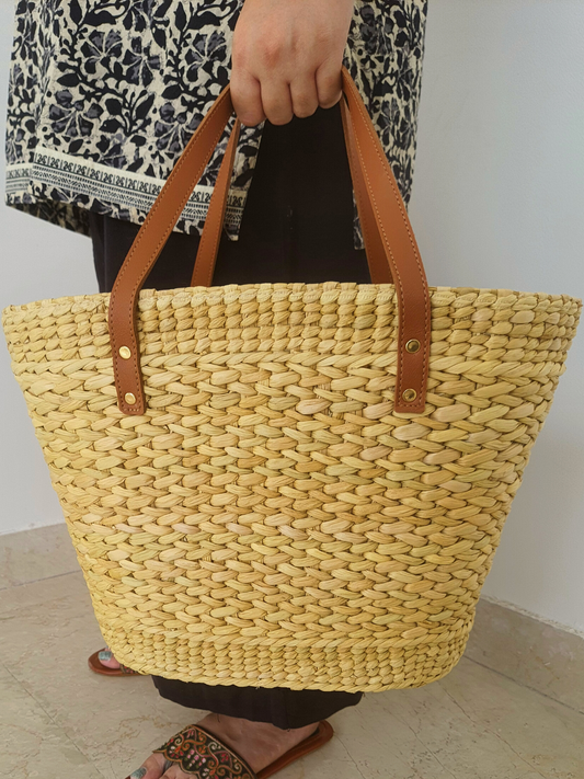 Natural Grass Shopper Bag
