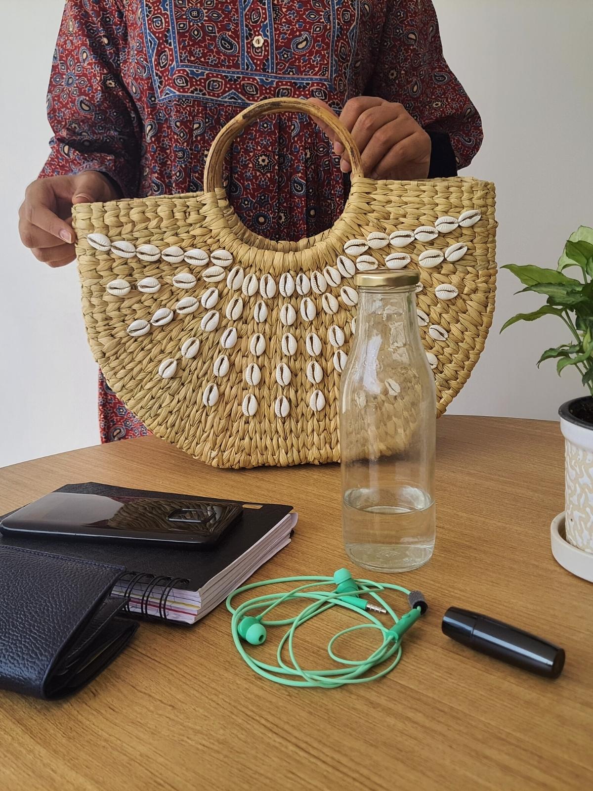 Shell Decorated Shopper/Tote Bag