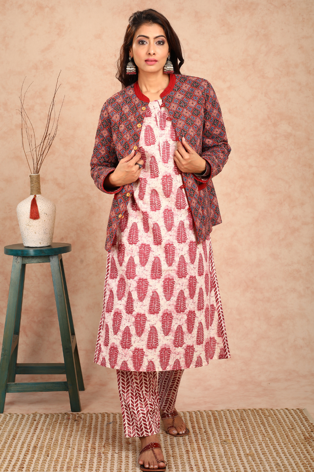 Ferra Ajrakh Reversible Quilted Jacket UCJ0001