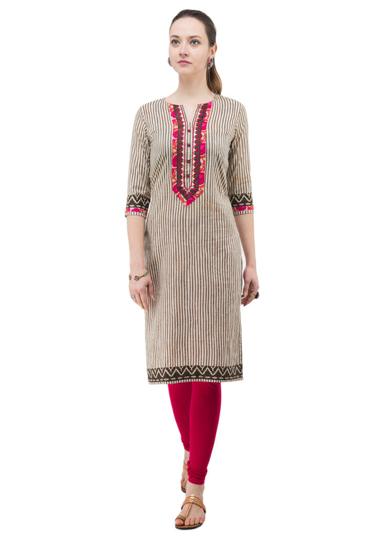 Inhabit Printed vertical stripe ladies Kurta JP1154