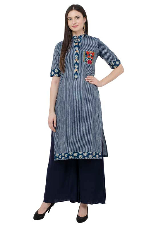 Inhabit latest Striped print cotton kurti JPL1174