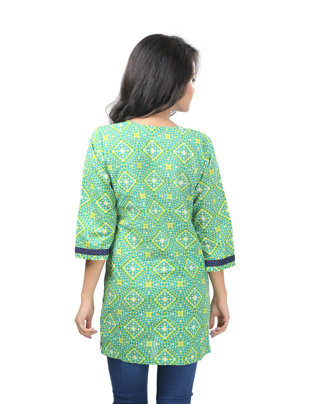 Printed Jaipuri Short Kurti JPS2001