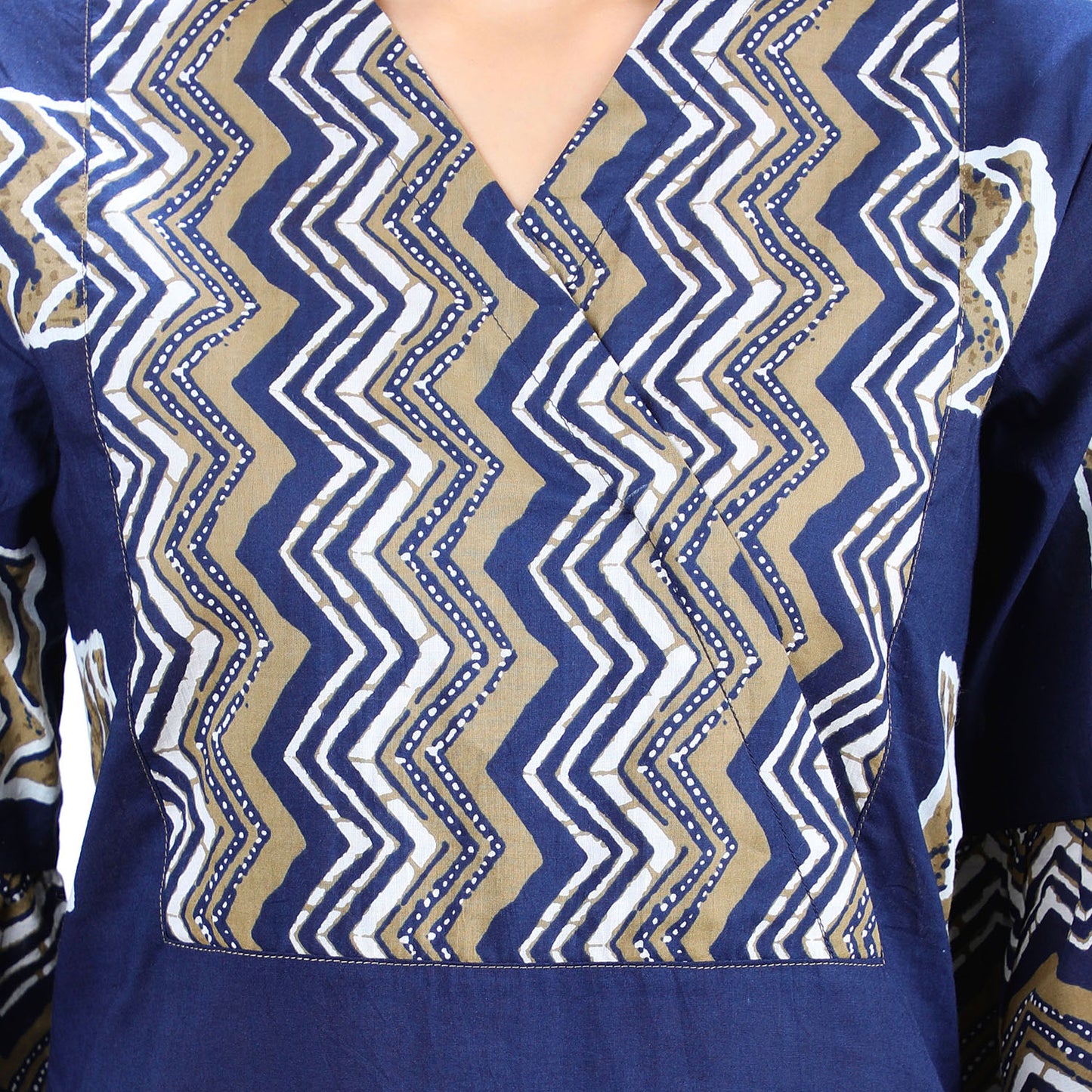 Indigo and Gold Kurta Palazzo Set UCEN19019