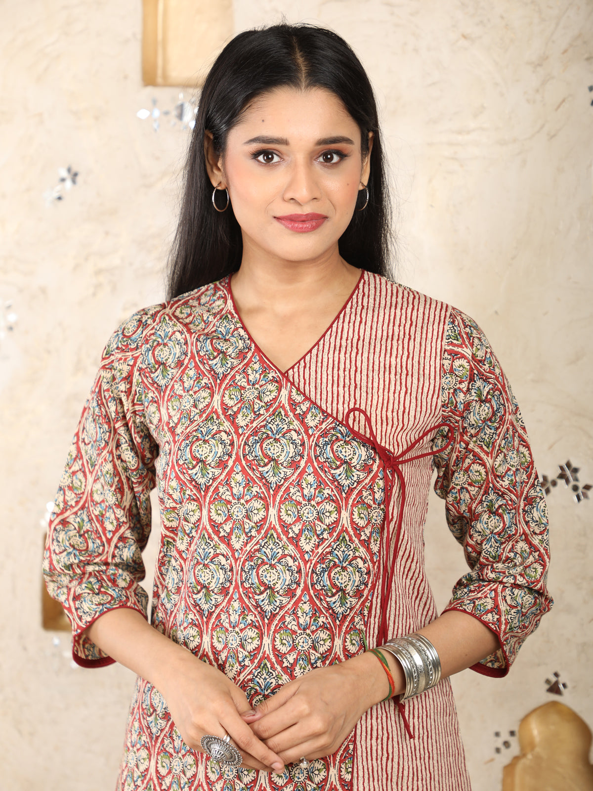 Angrakha Yoke Ethnic Cotton Kurta UCK22005