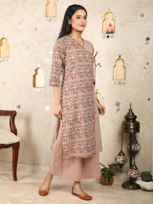 Angrakha Yoke Ethnic Cotton Kurta UCK22005