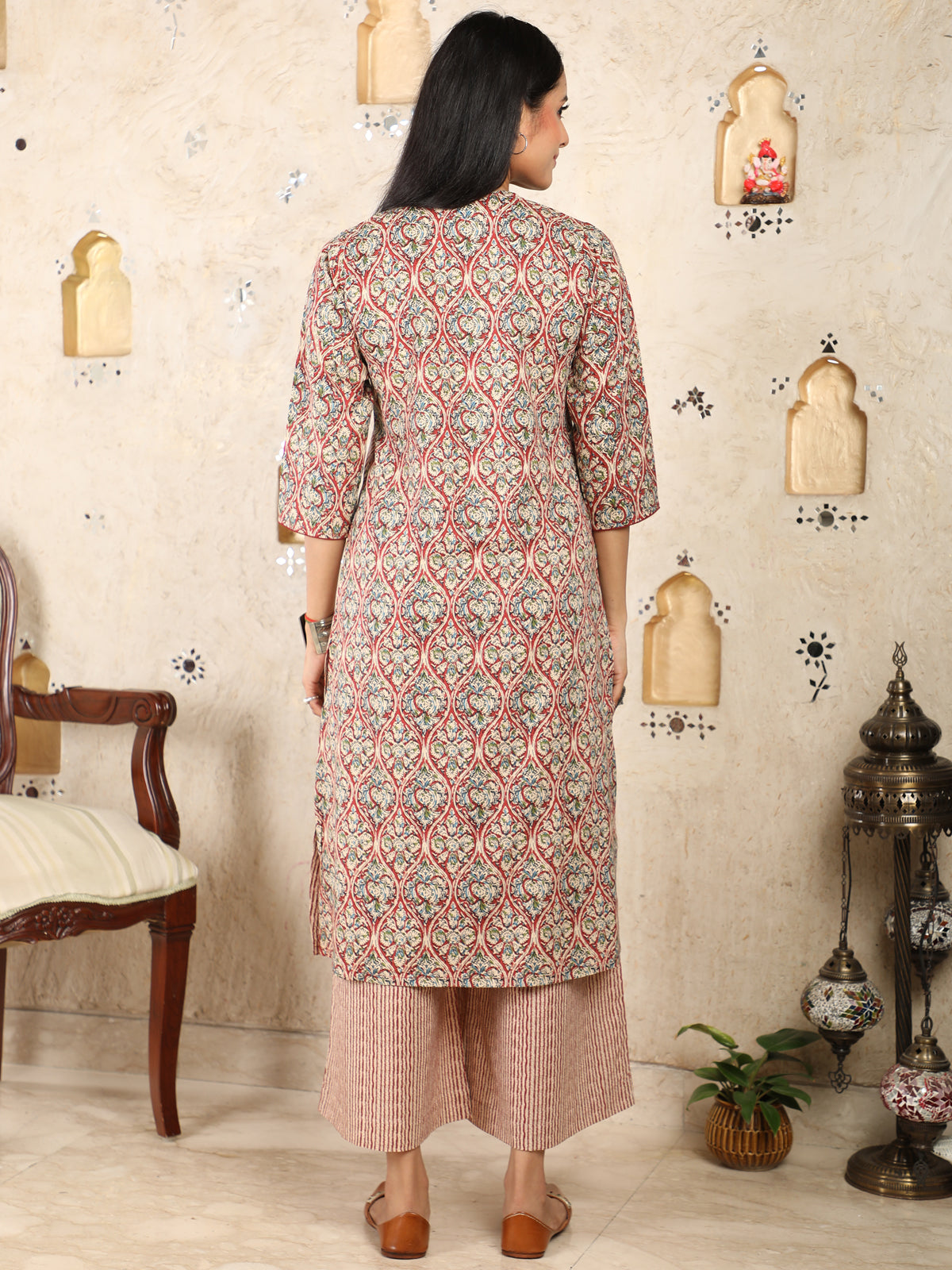Angrakha Yoke Ethnic Cotton Kurta UCK22005