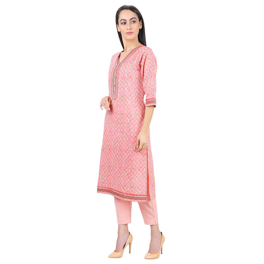Geometric Print Office Wear Smart Casual Ladies Kurti UCK22012
