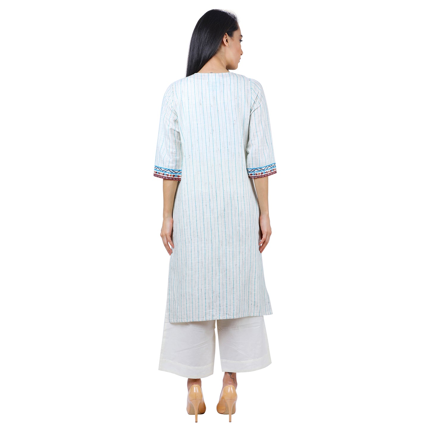 Handloom Embroiderd Office Wear Kurti UCK22016