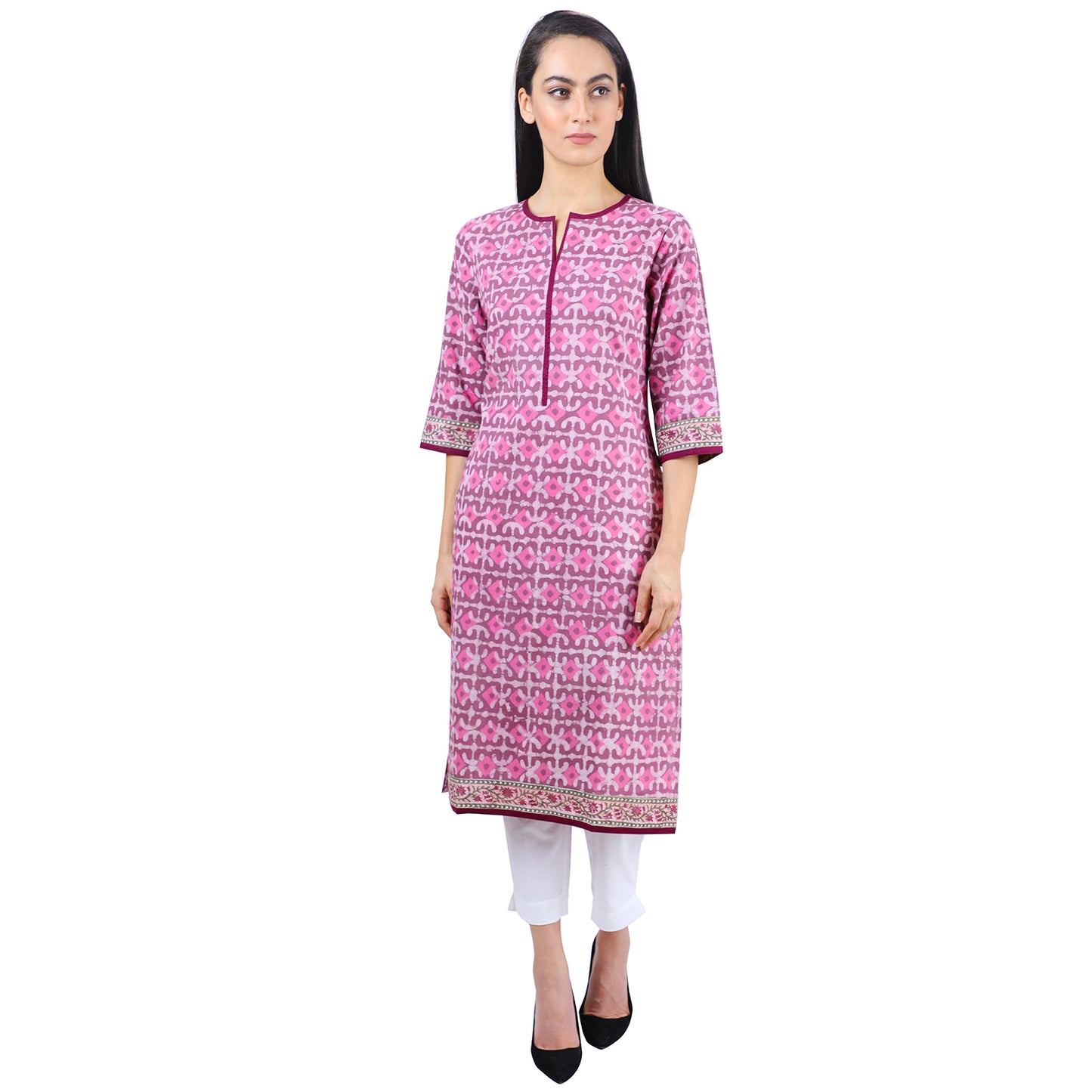 Daabu Print Block Printed Kurti UCK22022