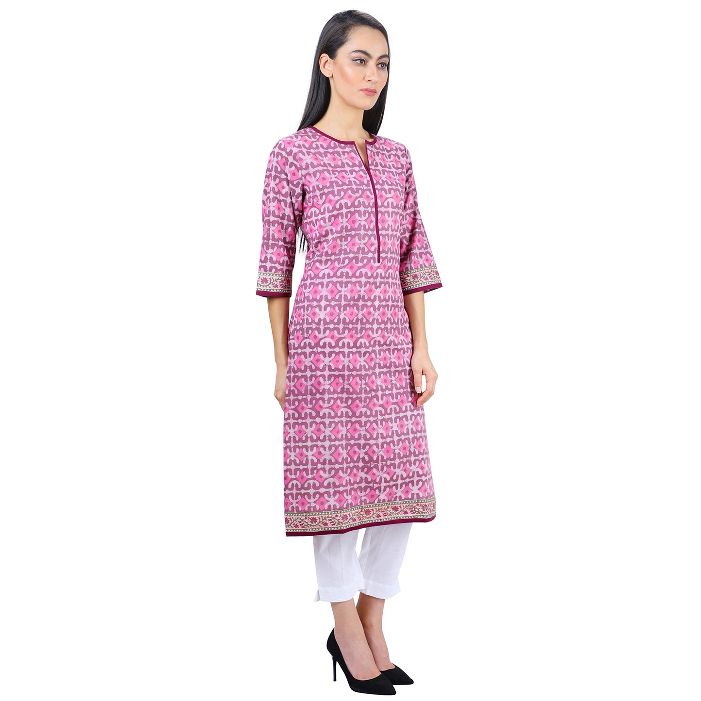 Daabu Print Block Printed Kurti UCK22022