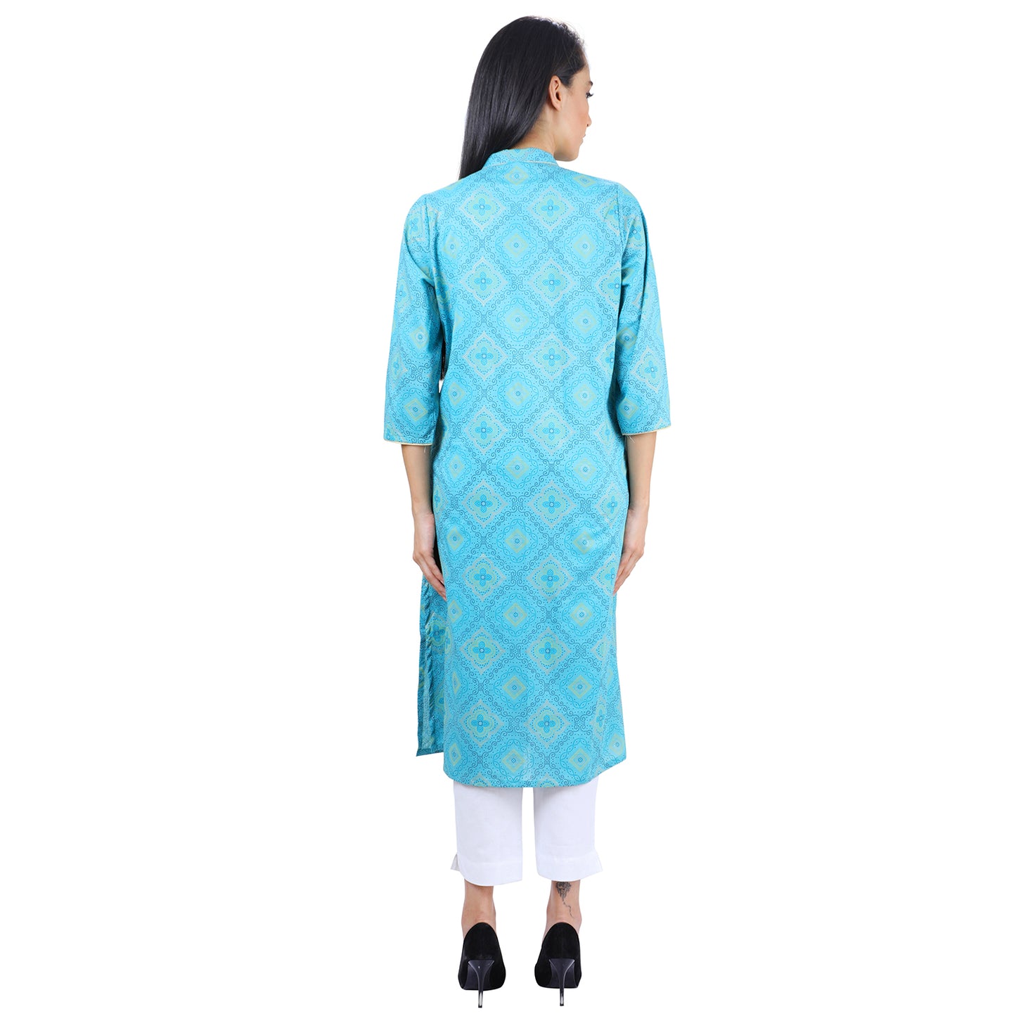 Bandh Gala Eclectic Blue Party Wear Kurti UCK22030