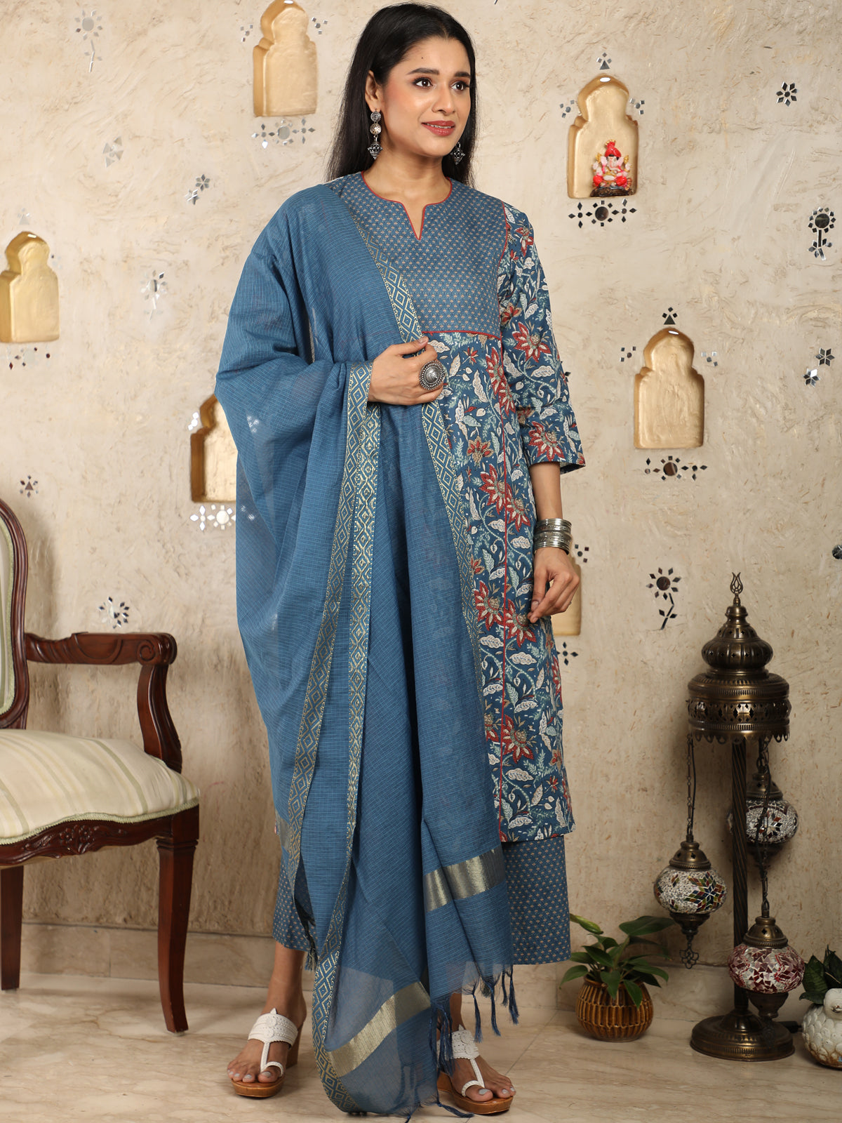 Adab Style Blue Kurta UCK22039