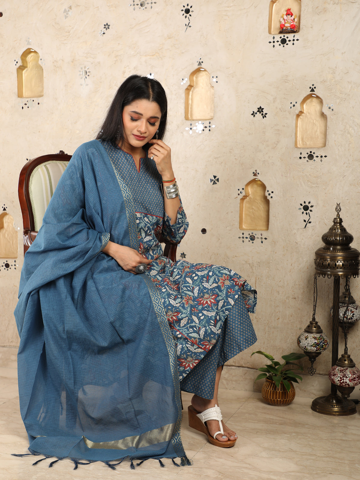 Adab Style Blue Kurta UCK22039