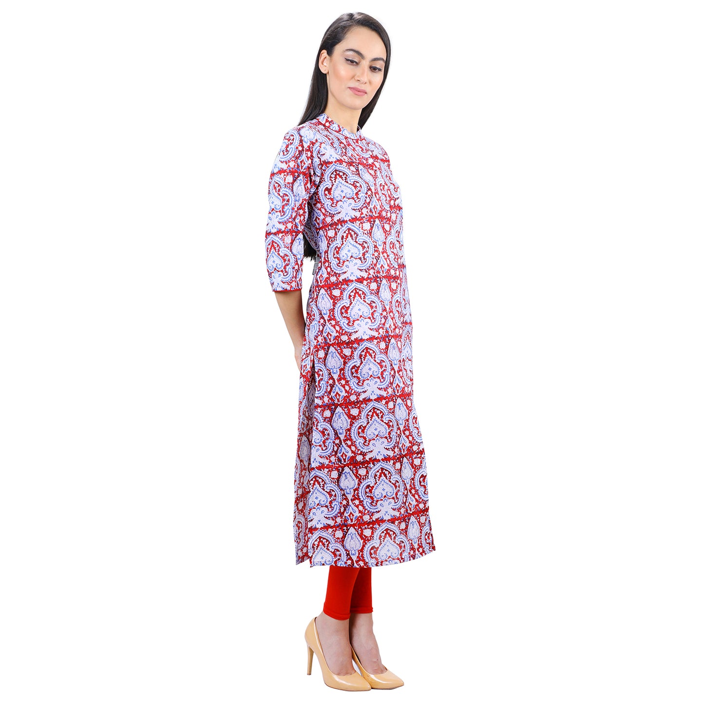 Persian Motif Bandhgala Work Wear Kurti UCKL22029