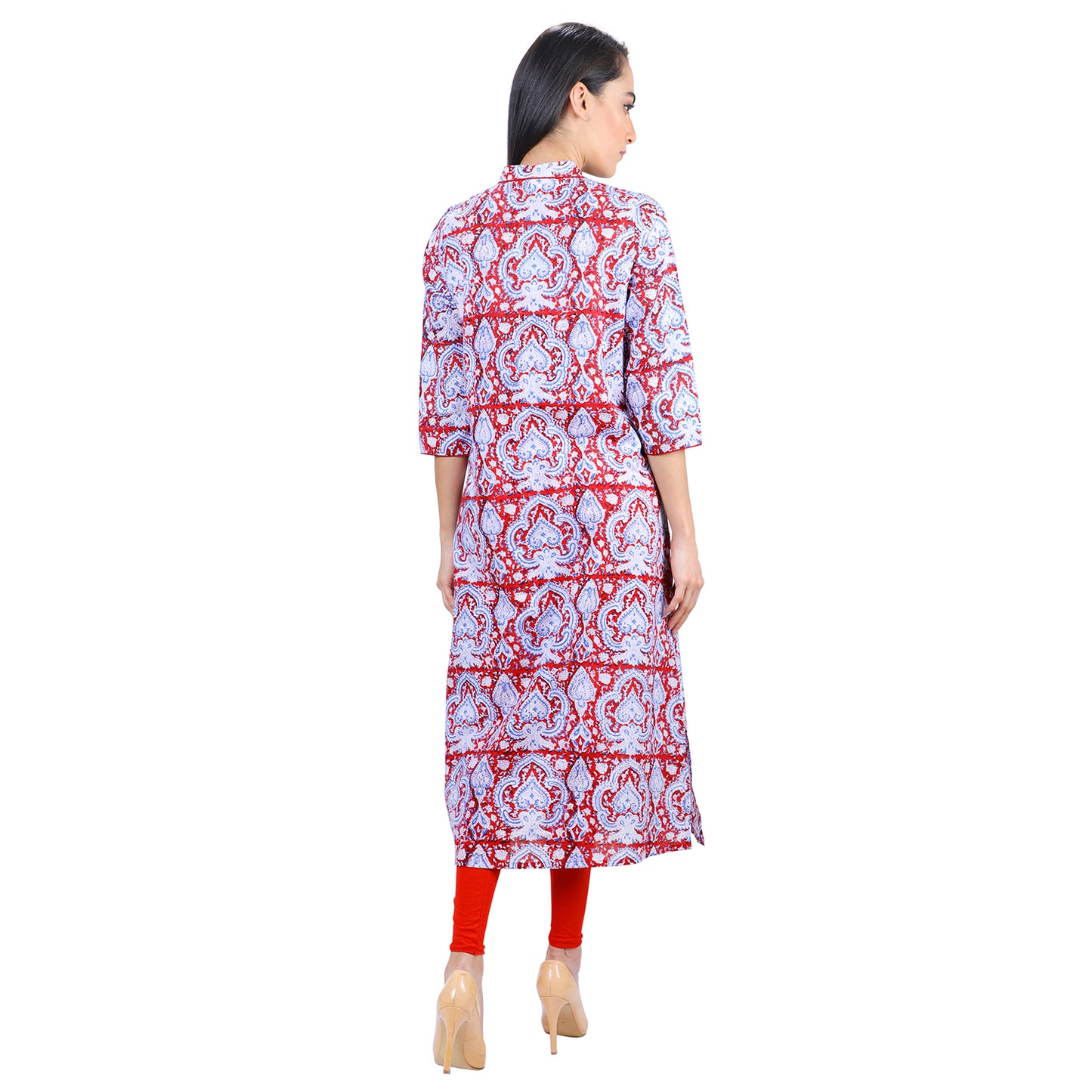 Persian Motif Bandhgala Work Wear Kurti UCKL22029