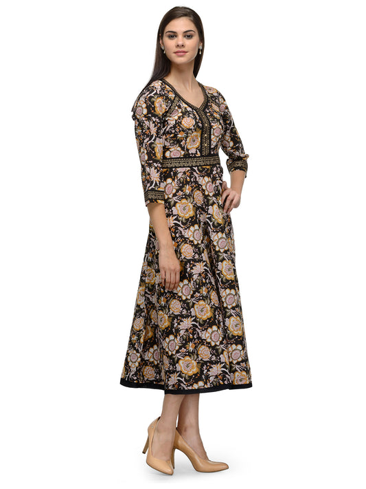 Indowestern multi color full length dress UD6006