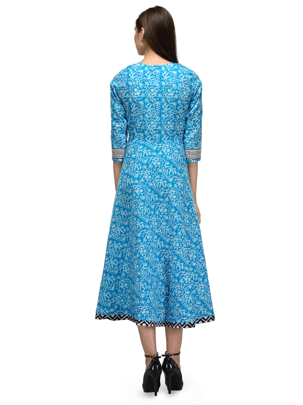 Long sleeve new year's Eve blue dress UD6009