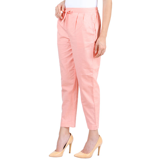 Pink Cotton Linen Trouser UP7020