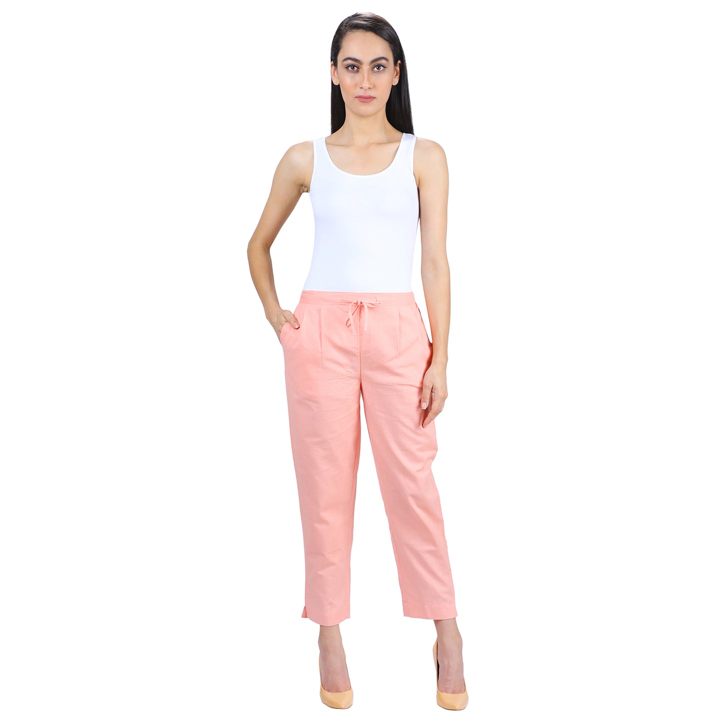 Pink Cotton Linen Trouser UP7020