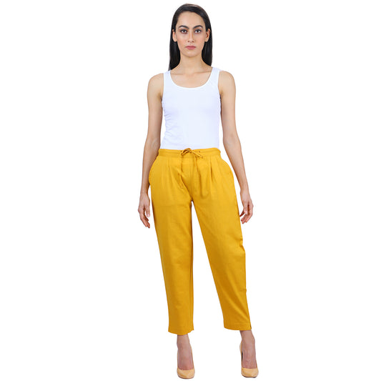YELLOW Cotton Linen Trouser UP7023