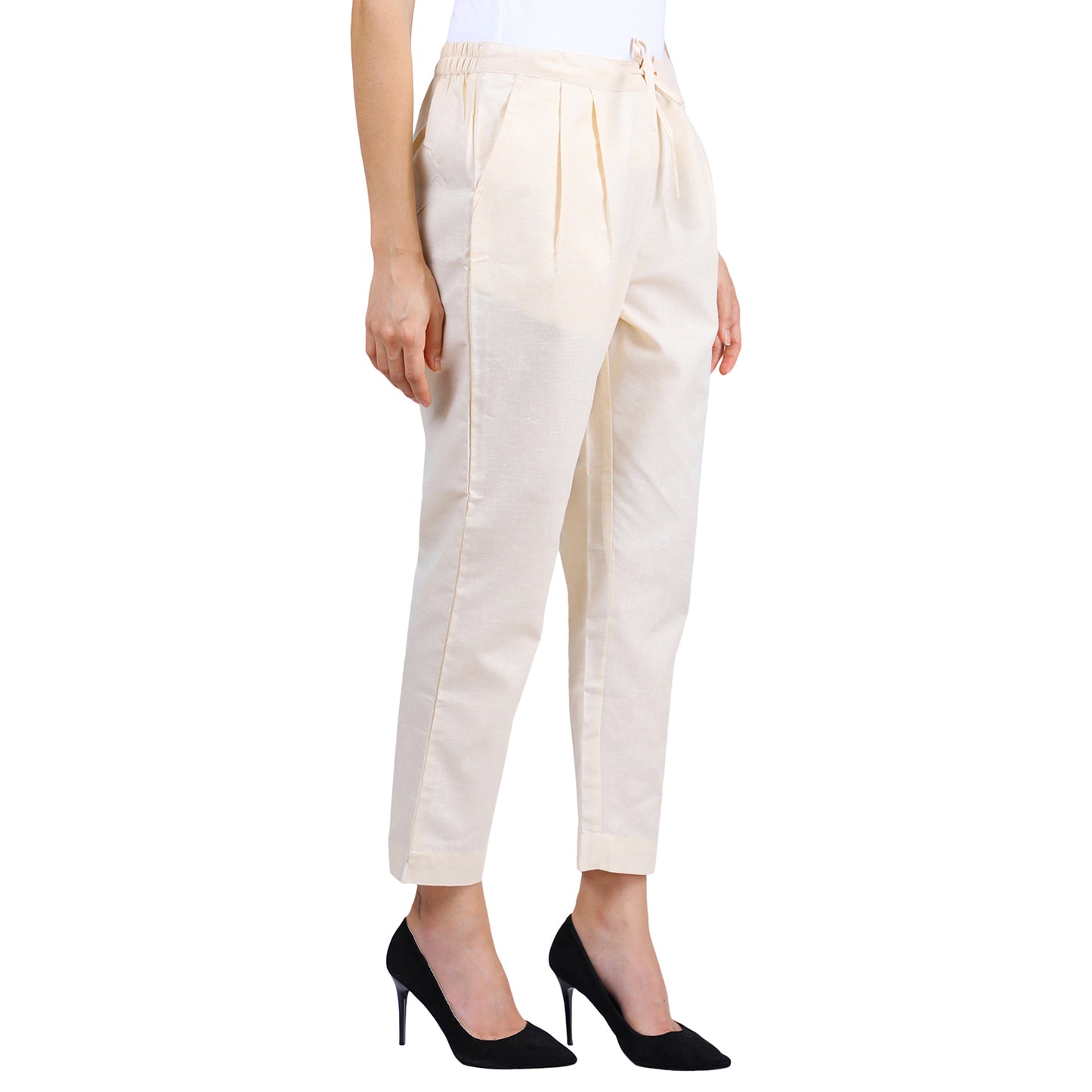 Light Pink Cotton Linen Trouser UP7025