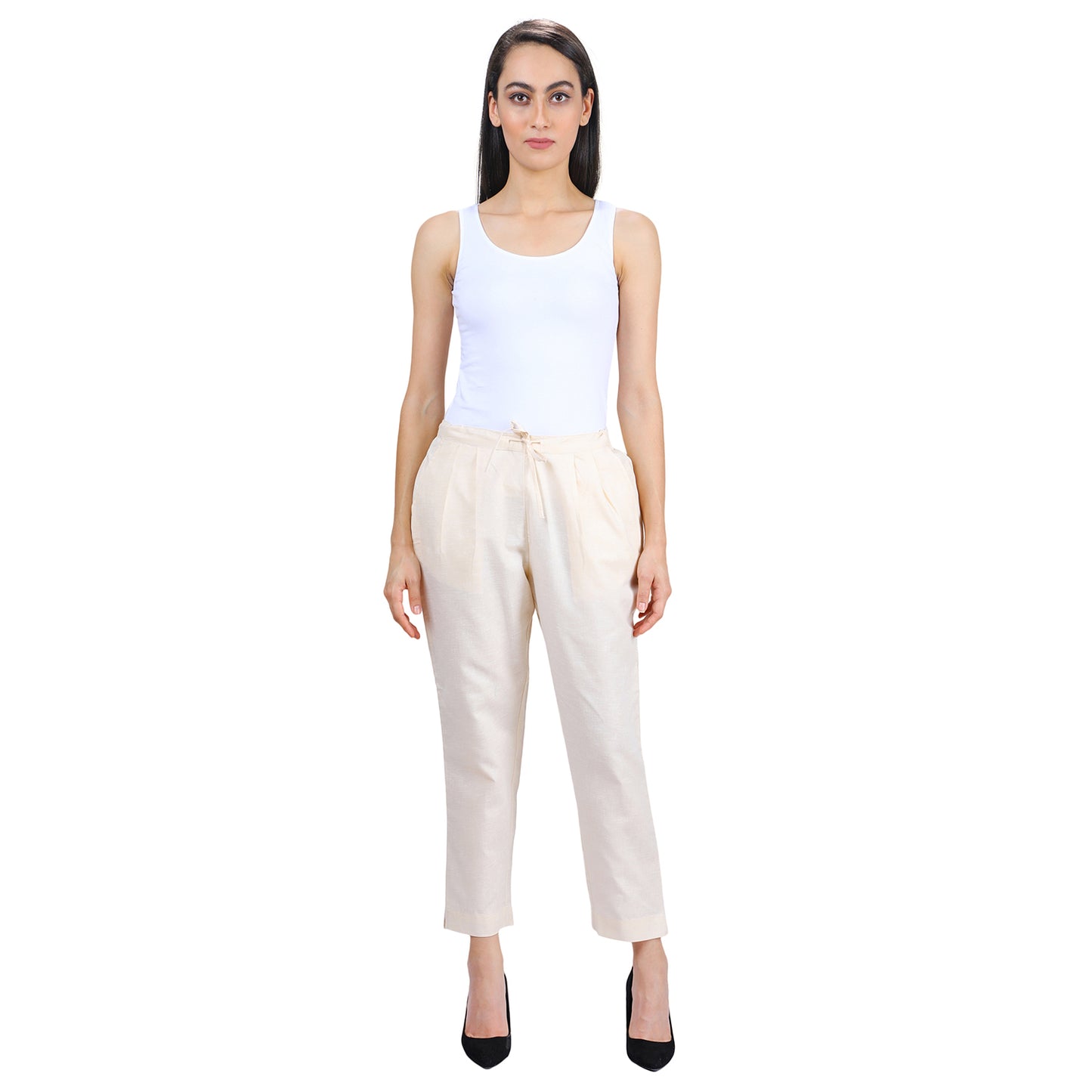 Light Pink Cotton Linen Trouser UP7025