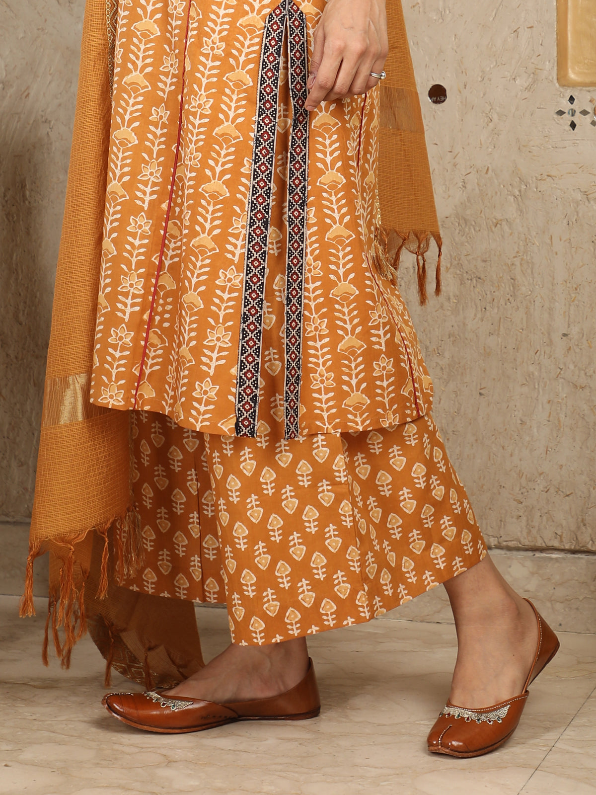Mustard Printed Palazzo UP7031