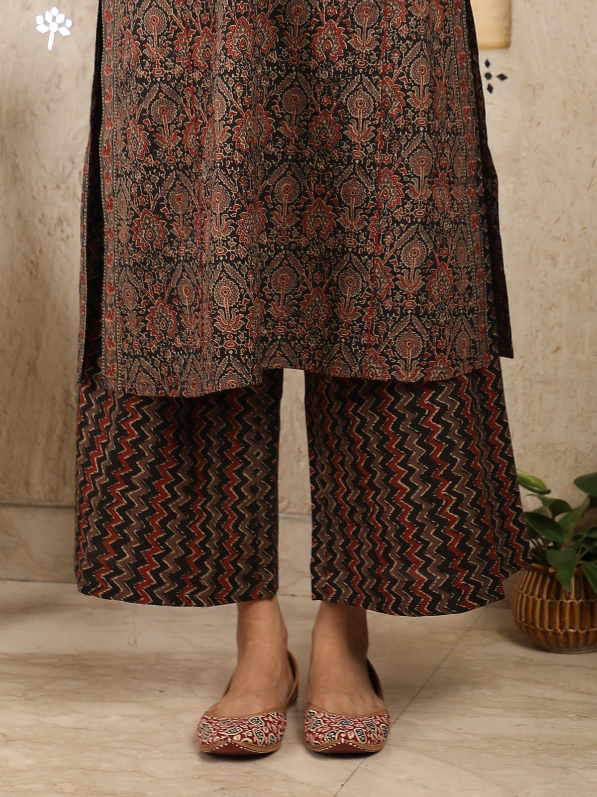Ajrak Print Palazzo UP7033
