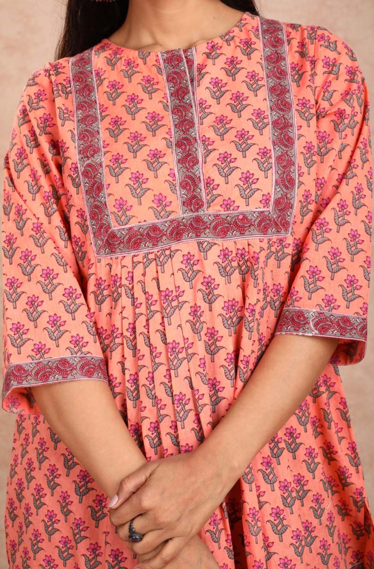 Peach Printed Tunic
