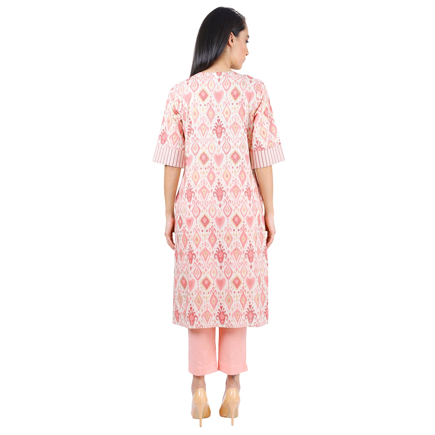 New Design Pink Ikat Kurti UCK22003