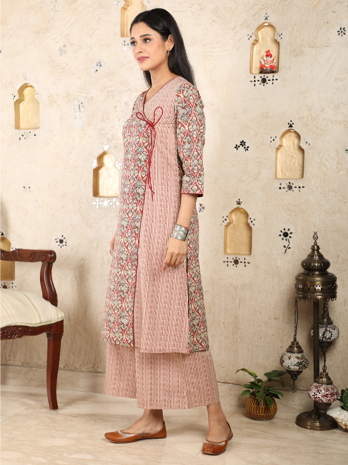 Angrakha Yoke Ethnic Cotton Kurta UCK22005