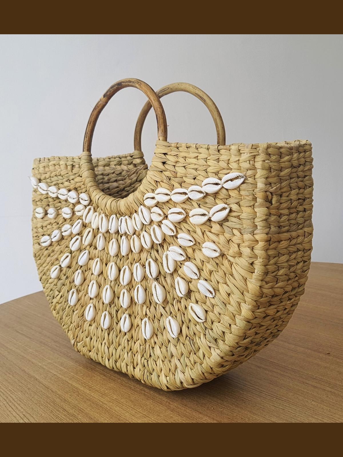 Shell Decorated Shopper/Tote Bag
