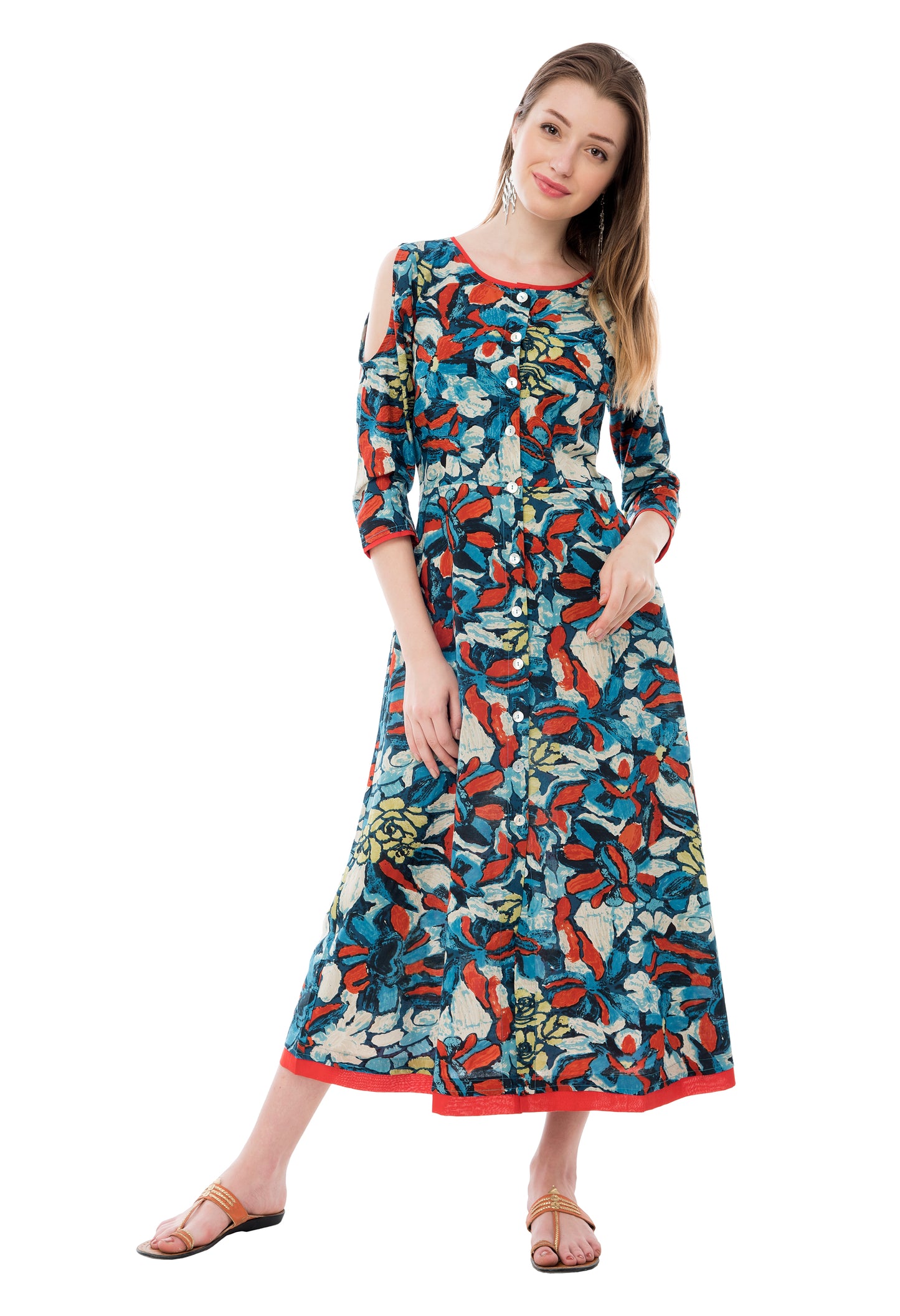 Mosaic Print Knee Length Dress UD 6013