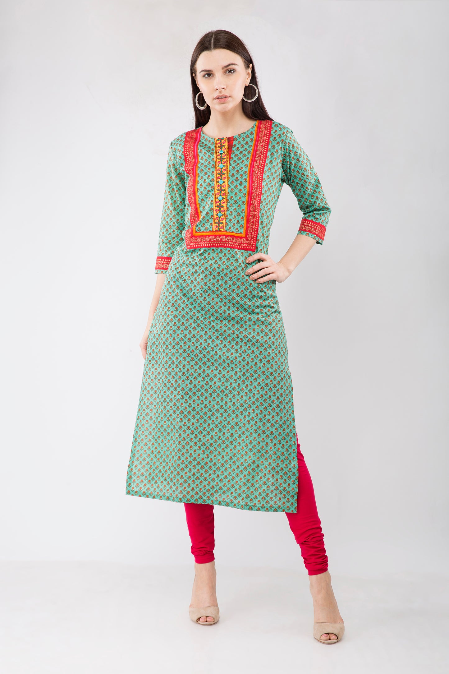 Bohemian Look Contrast Colored ladies Kurta JPL1142