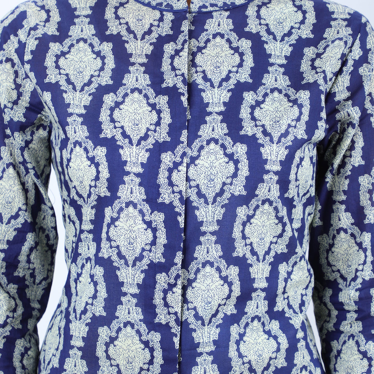 Manchurian Collar Blue Printed Kurti UCK22027