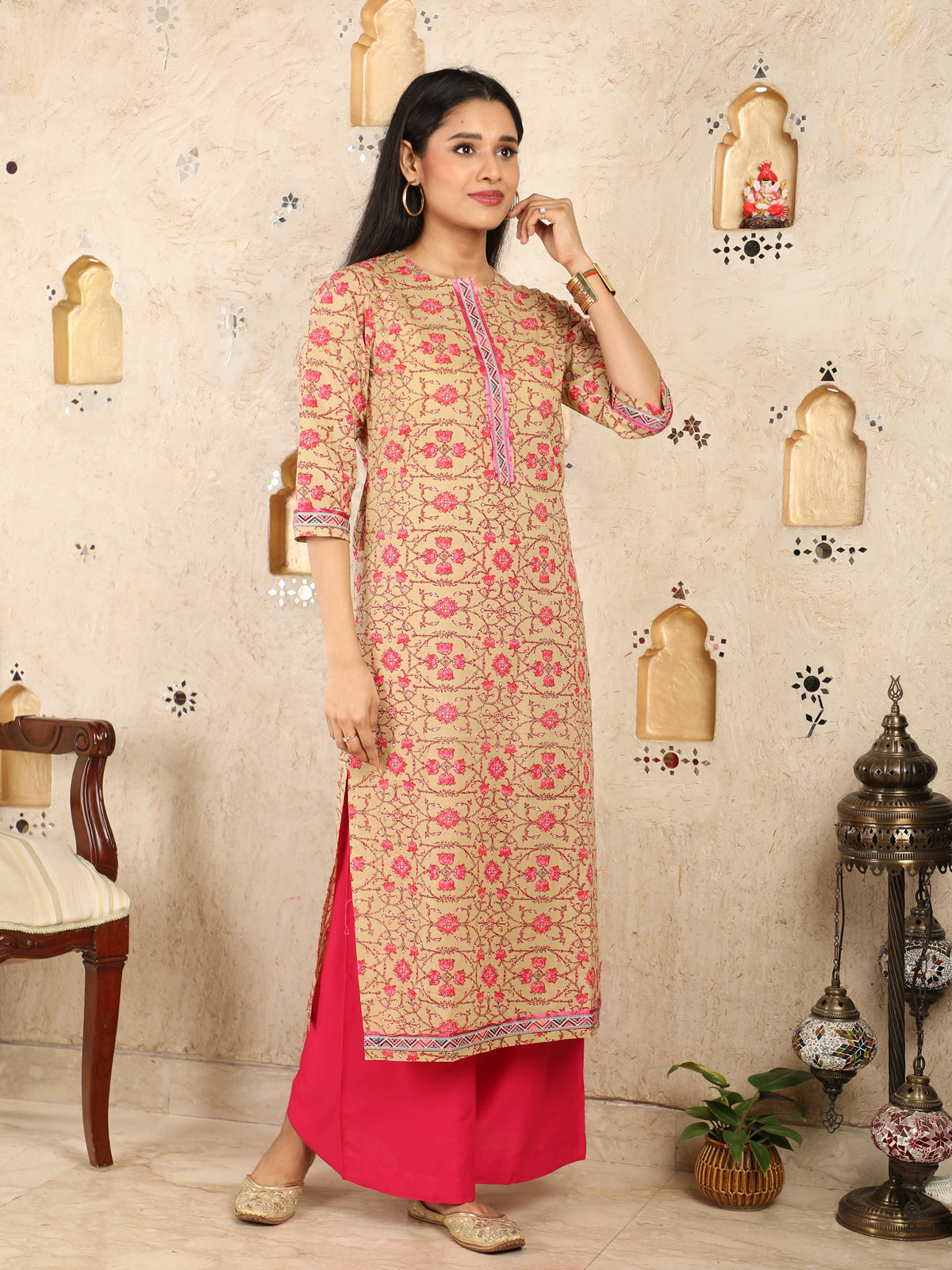 Mehndi Green Floral Kurta UCKL22070