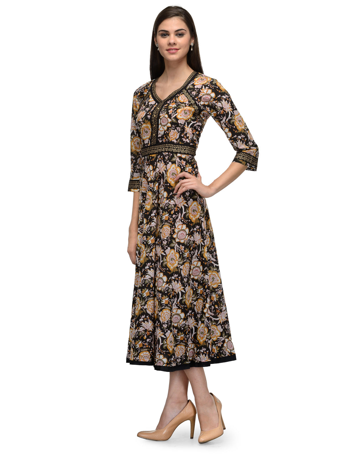 Indowestern multi color full length dress UD6006
