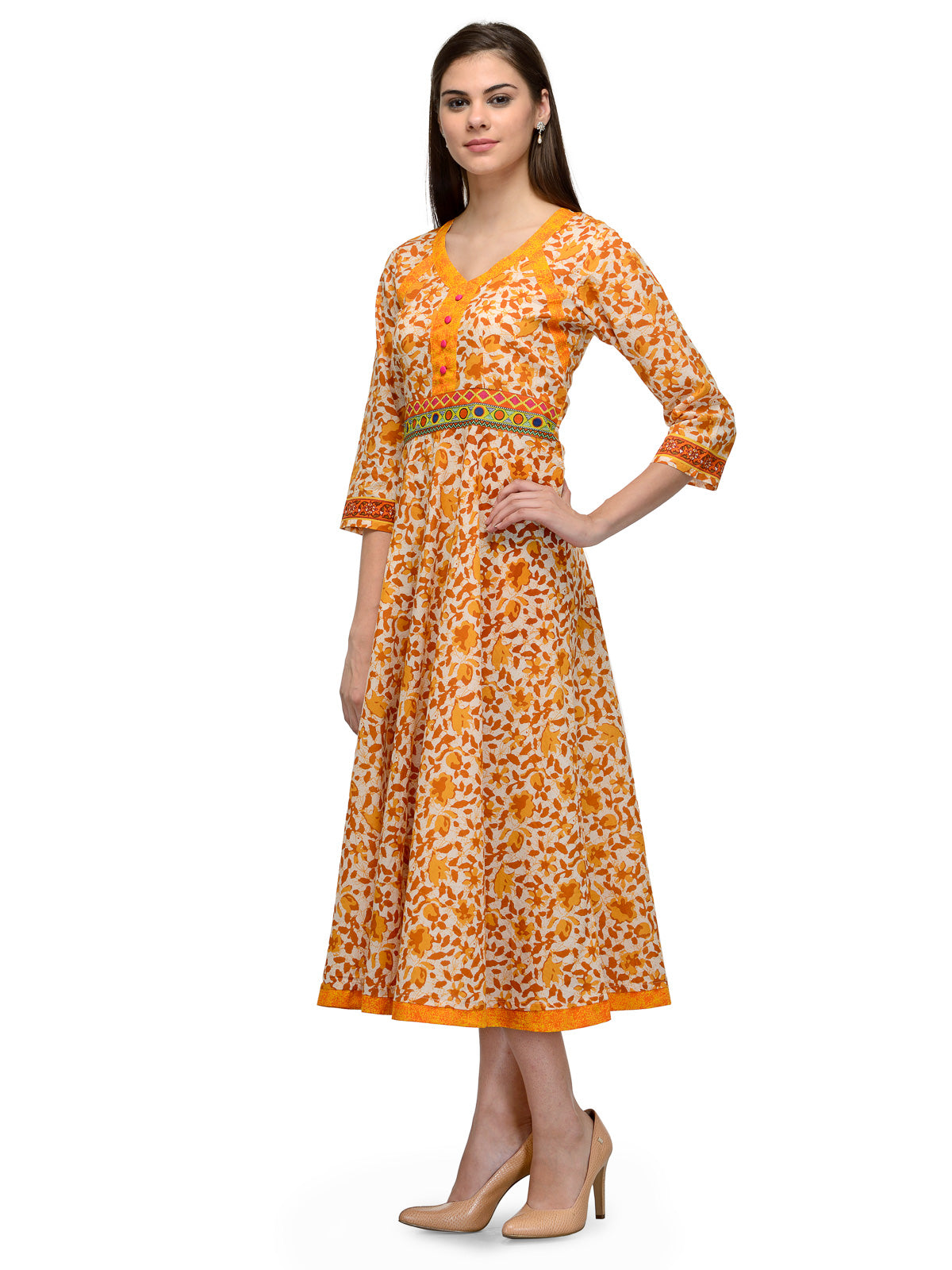 Long party yellow dress for women UD6008