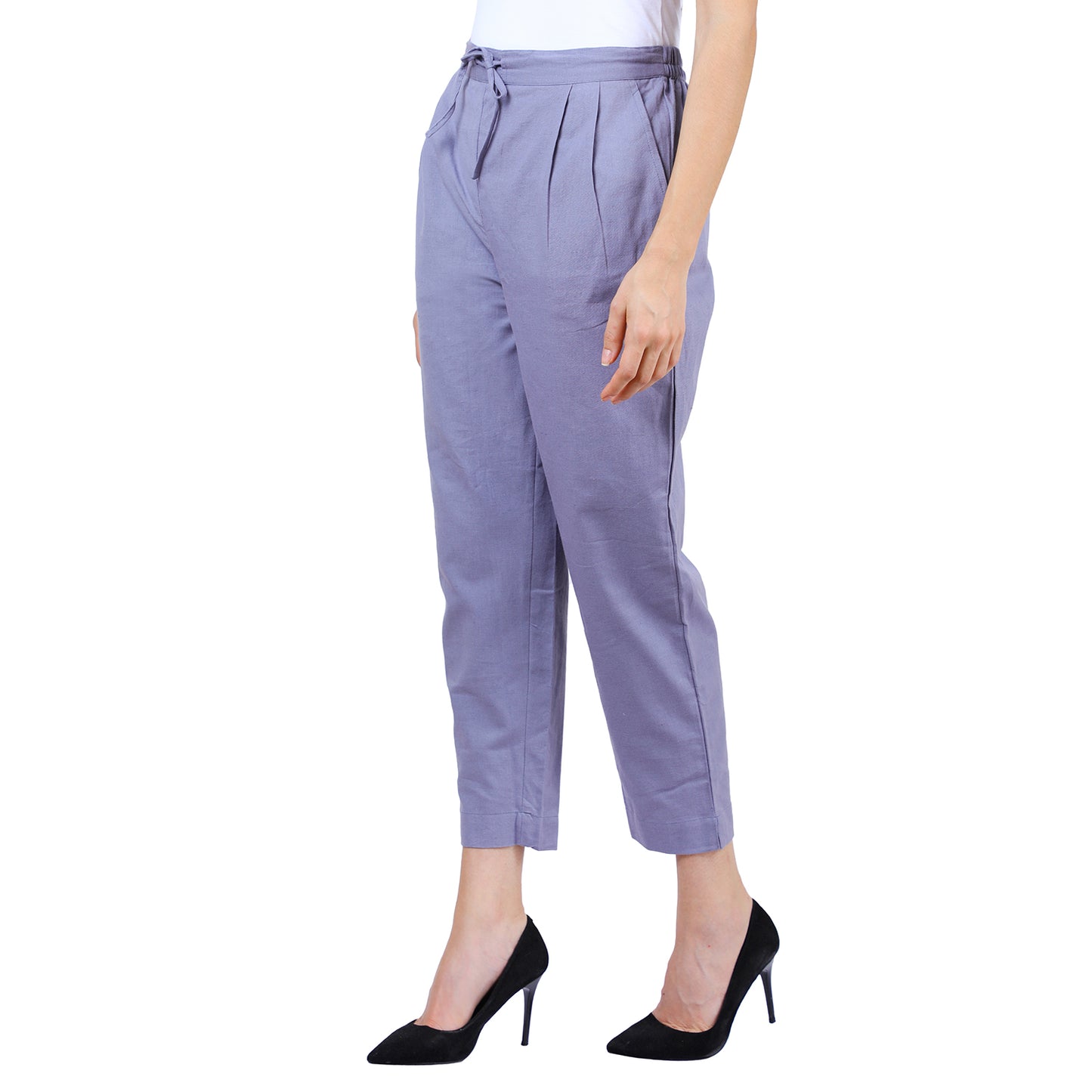 Grey Coloured Cotton Linen Trouser UP7014