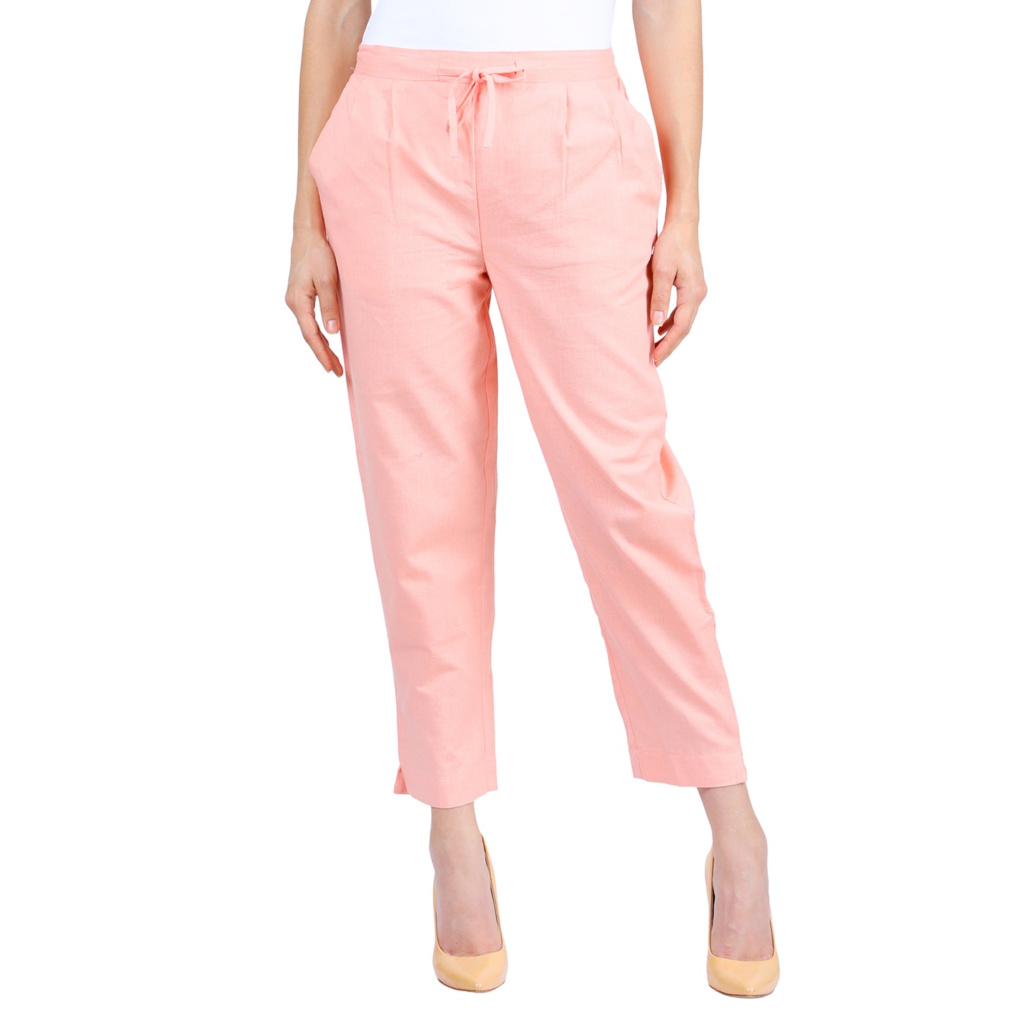 Pink Cotton Linen Trouser UP7020