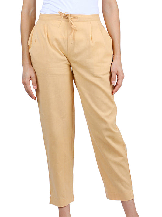 Peach Cotton Linen Trouser UP7026